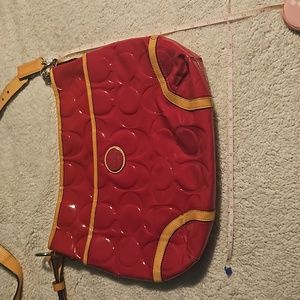 Coach Peyton embossed hobo handbag